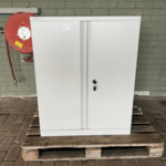 Lage archiefkast , Bisley , Grijs / Chroom